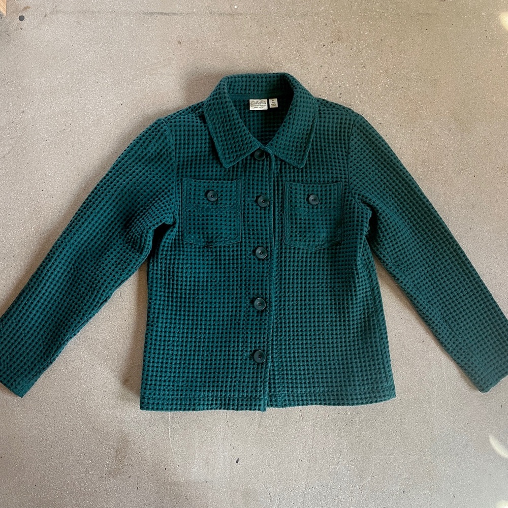 Cabela’s Women’s Emerald Green Waffle Chore Button Jacket